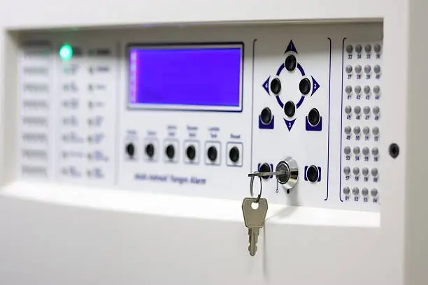 alarm system keypad.
